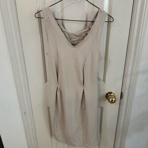 sweatshirt detailed corset dress bone colour